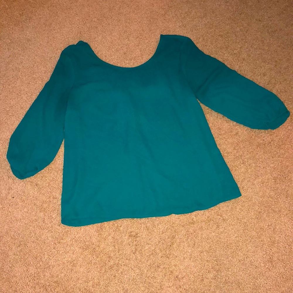 Emerald green top from The Limited